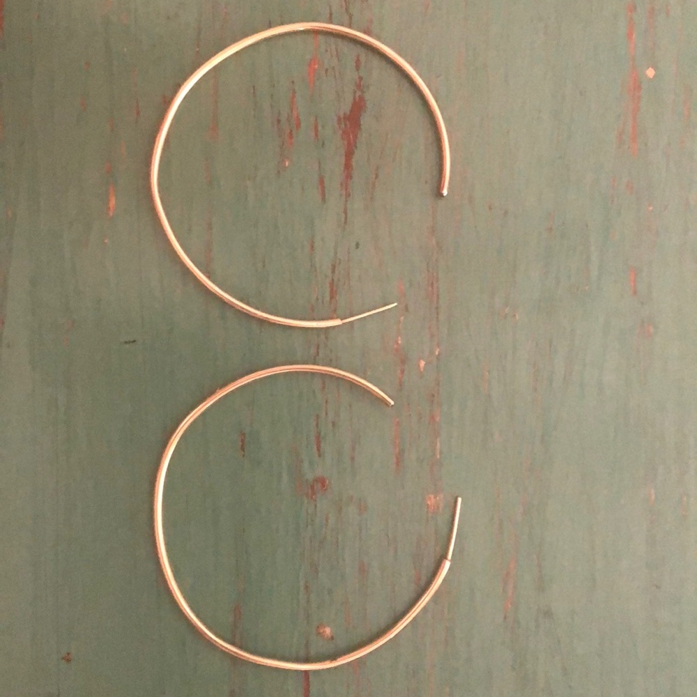 2” Gold plated hoop earrings